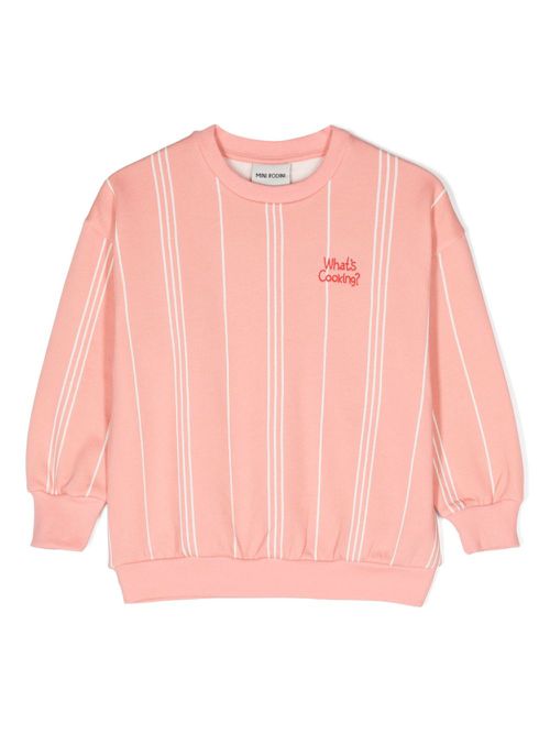 What's Cooking logo-embroidered organic-cotton jumper - Pink
