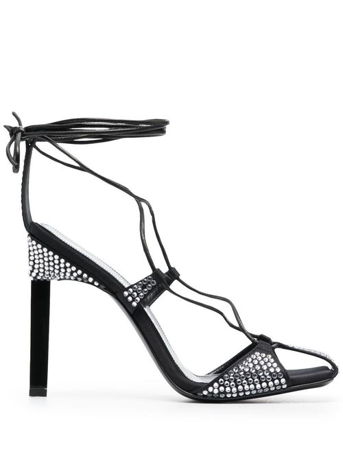 Adele 105mm crystal-embellished sandals - Black
