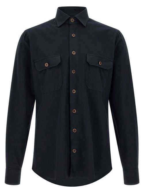 Pure Cotton Shirt — Navy