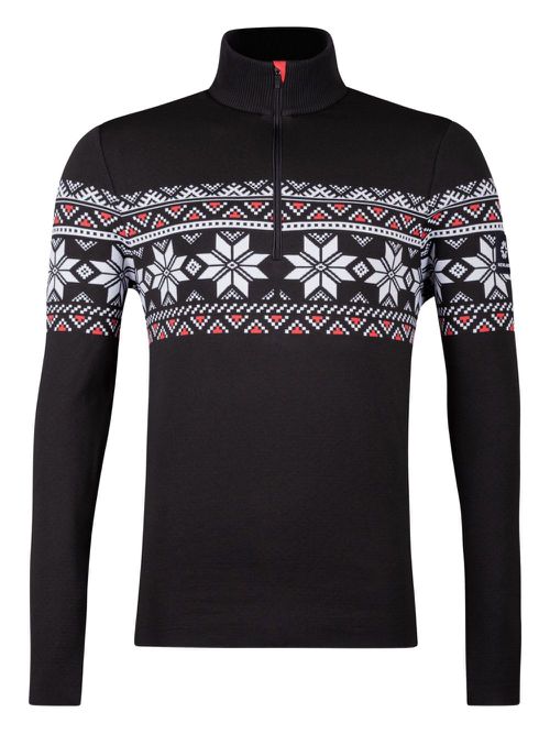 Graphic-print ski top - Black