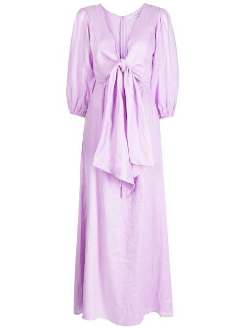 Mia linen maxi dress - Purple
