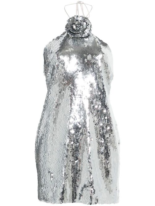Sequinned mini dress - Silver