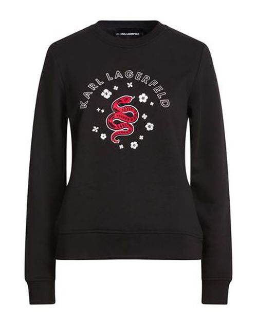 Woman Sweatshirt Black Size M Organic cotton, Recycled polyester