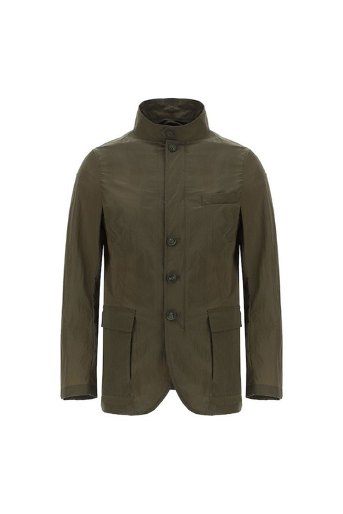Nylon Windbreaker Jacket — Green