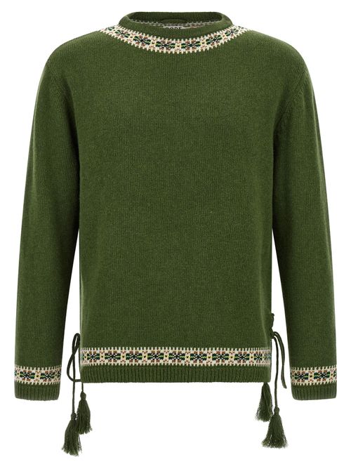 Fair Isle Jacquard Virgin Wool Sweater — Green