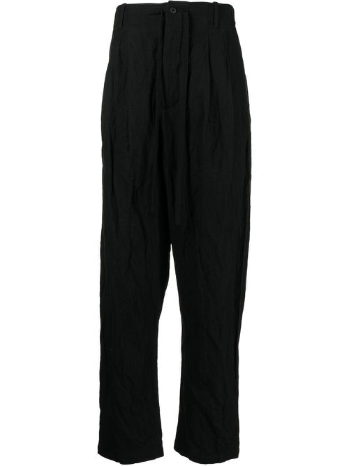 Four-pocket drop-crotch trousers - Black