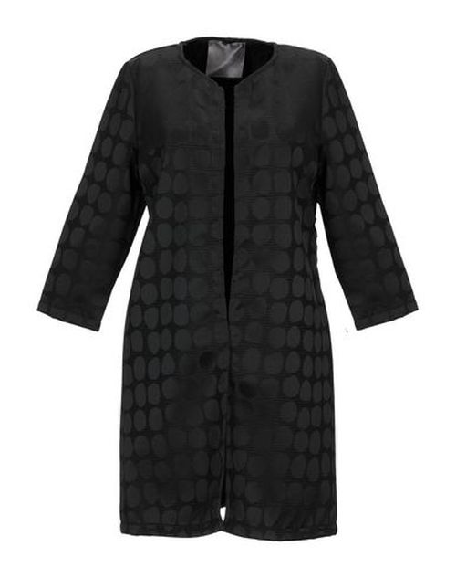 Woman Overcoat & Trench Coat Black Size M Viscose, Polyester, Acrylic