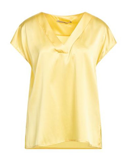 (the Mercer) N. y. Woman Top Yellow Size 8 Silk, Elastane