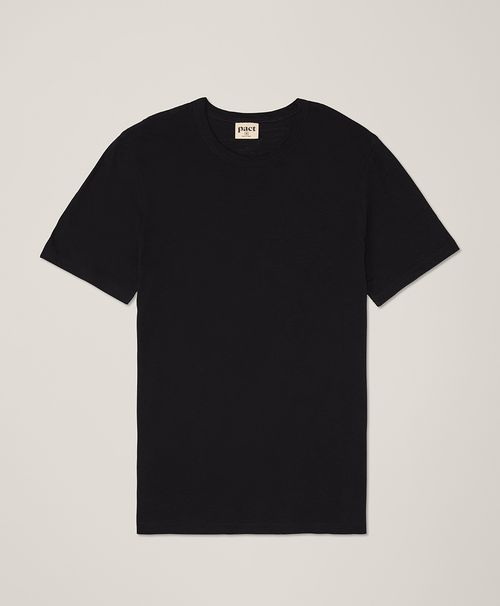 Men's Black Featherweight Slub Crew Tee