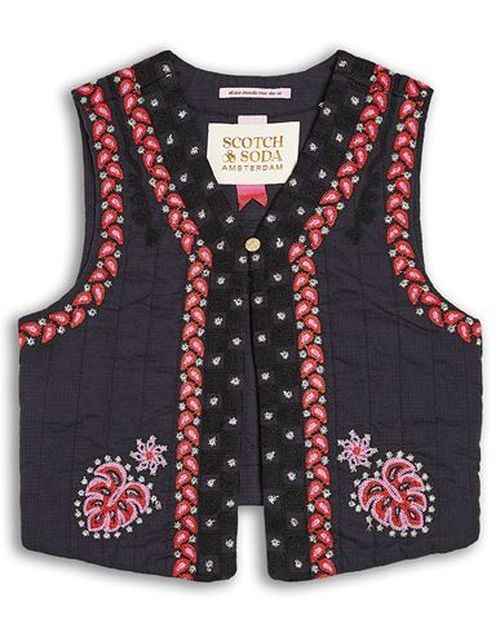 Kid Girl Tailored Vest Midnight blue Size 10 Organic cotton
