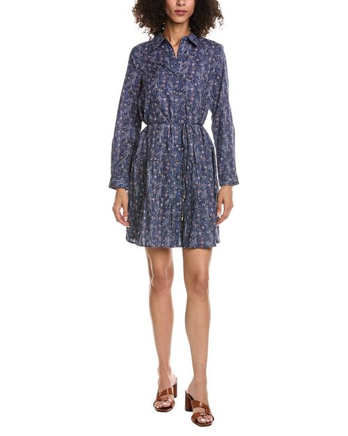 Blue Sea Flora Shirtdress