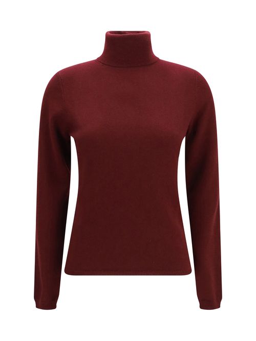 Cashmere Turtleneck Sweater — Burgundy