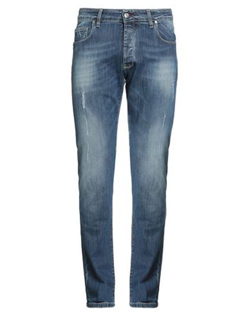 Man Jeans Blue Size 28 Cotton, Elastane