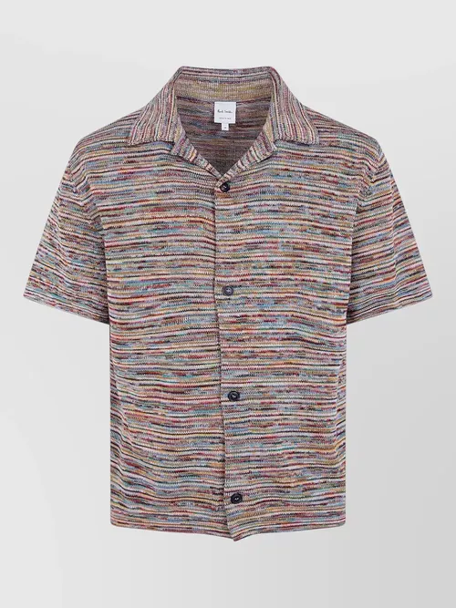 Paul Smith - mens knitted shirt short sleeves collar