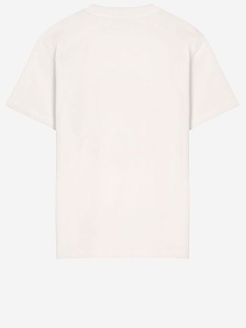 Logo-Embroidered Cotton T-shirt — Beige