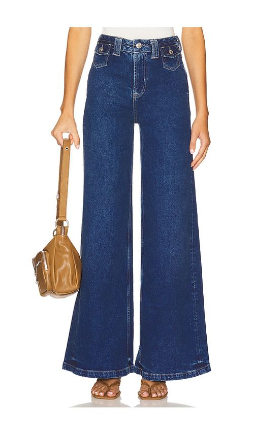 Free People x We The Free Kellee High Rise Palazzo Wide Leg In Blue Night in Blue. -  32 also in 24, 25, 26, 27, 28, 29