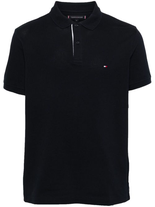 Logo-embroidered polo shirt - Blue