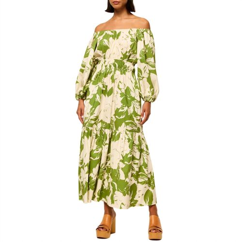 Women's Yasenia Dress In Green Goddess Poplin