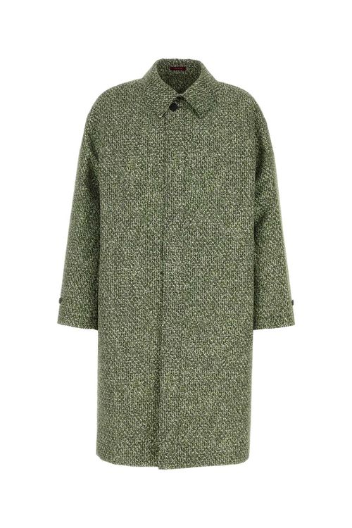 Printed Poplin Coat — Green