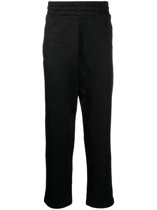 Logo-print trousers - Black