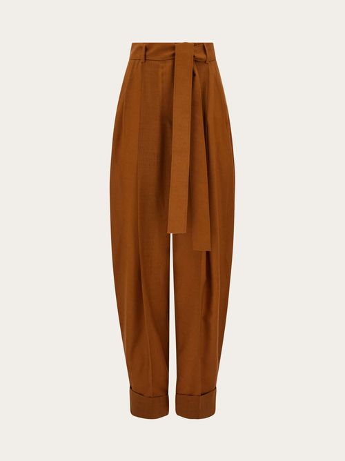 Women Barrel leg trouser Brown