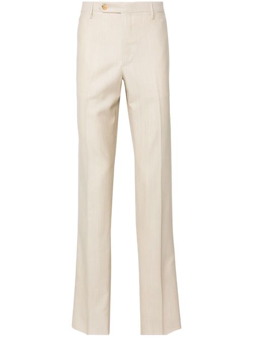 Mid-rise tailored trousers - Neutrals