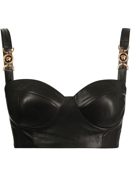 Medusa Head motif bralette - Black