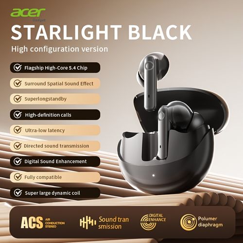 TEMU Acer In-ear Headphones - Wireless Tws, Effect, Super Long Standby, Chip V5. 4, Rapid Shipping, Multi-device Compatible With Phone, Pad, Laptop