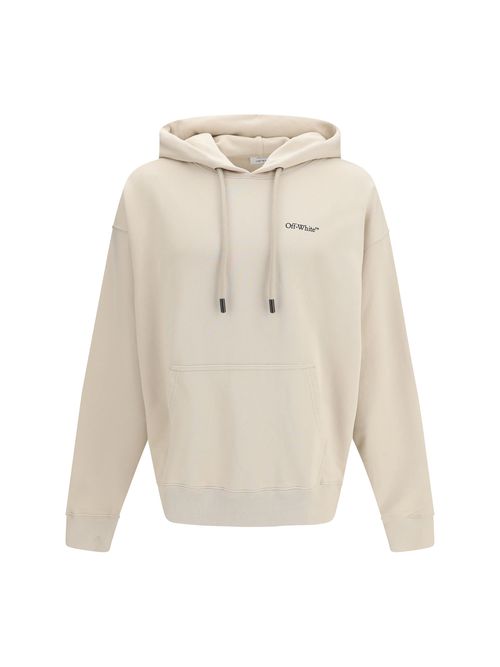 Logo-Embroidered Cotton Hoodie — Beige