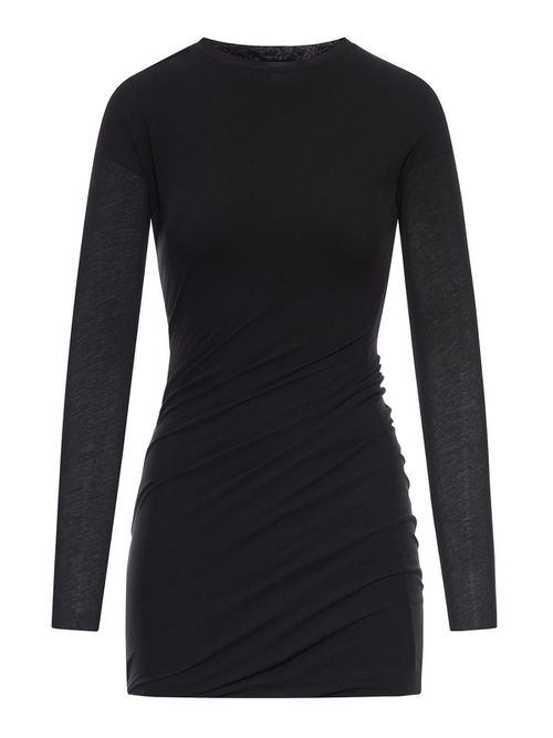 Double-Layered Cotton Mini Dress