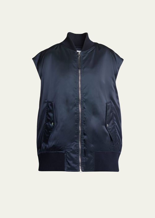 Sleeveless Bomber Vest