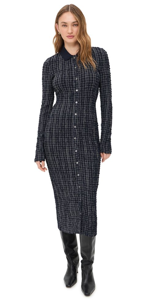 Barrett Dress Navy/White Multi