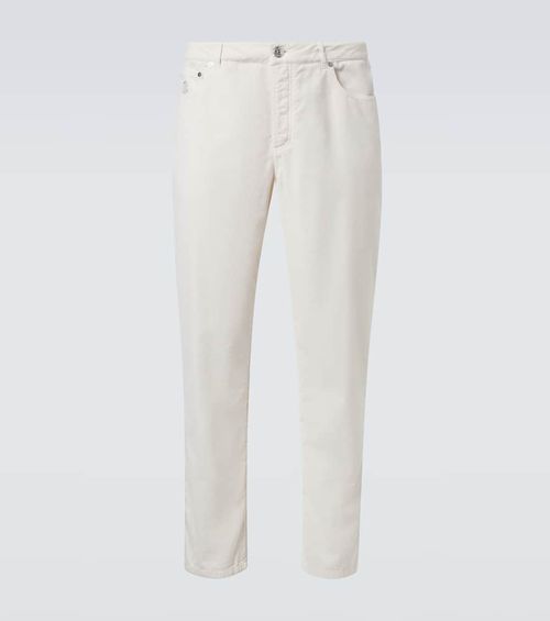 Cotton corduroy straight pants