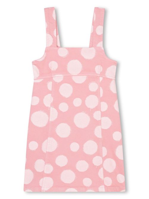 Polka-dot print cotton dress - Pink