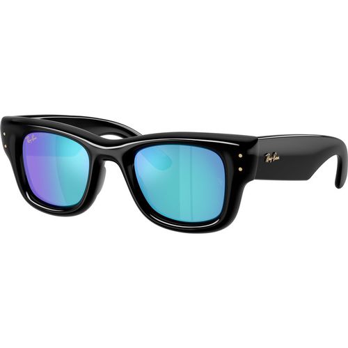 Ray - Ban Unisex Ray - Ban RB4940 WAYFARER PUFFER 601/55 Sunglasses Nylon Black Green Squared Mirror
