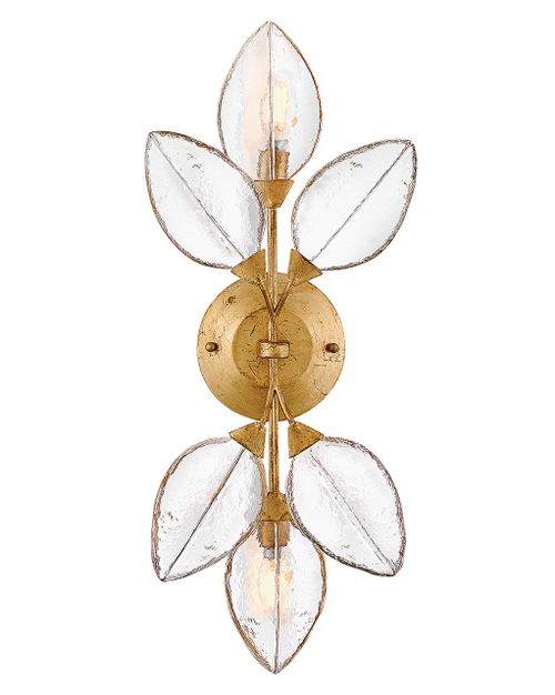 Distressed Brass LED Wall Sconce from the Amira Collection