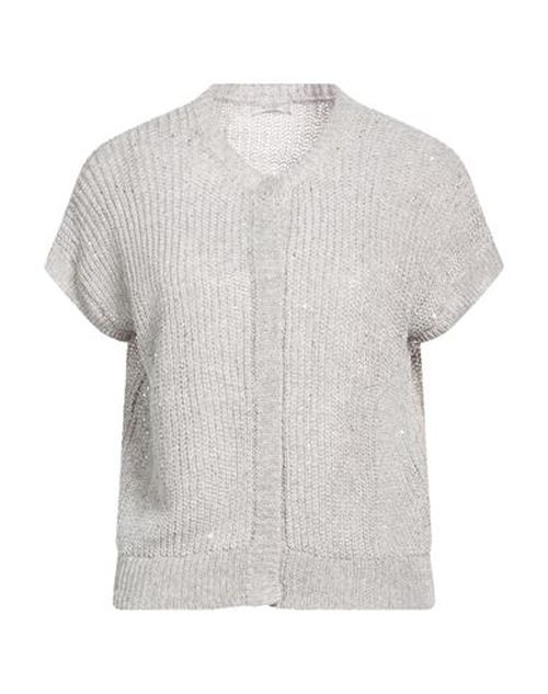 Woman Cardigan Grey Size 6 Linen, Polyamide