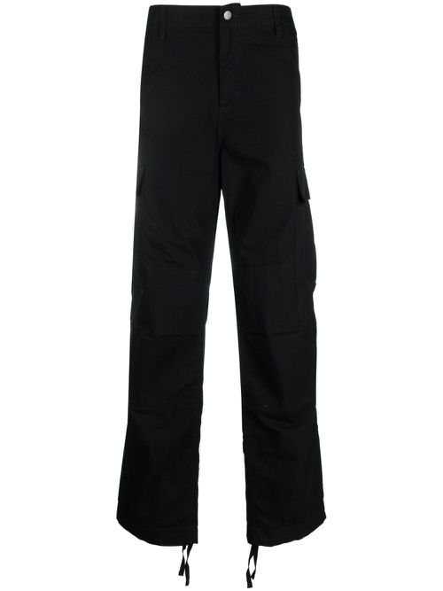 Straight-leg cargo trousers - Black
