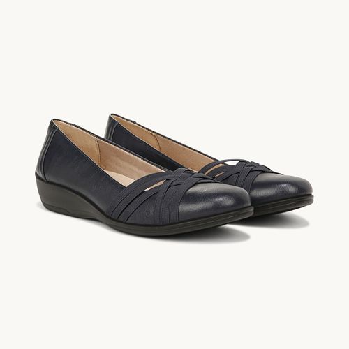 Stride Incredible 2 Slip On Shoes Lux Navy Faux Leather