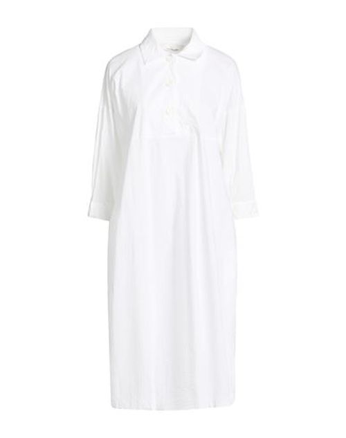 Woman Midi dress White Size 2 Cotton, Polyamide, Elastane