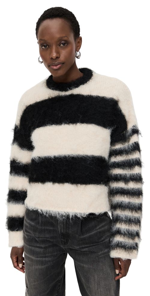 Humbug Knit Sweater Ecru/Black