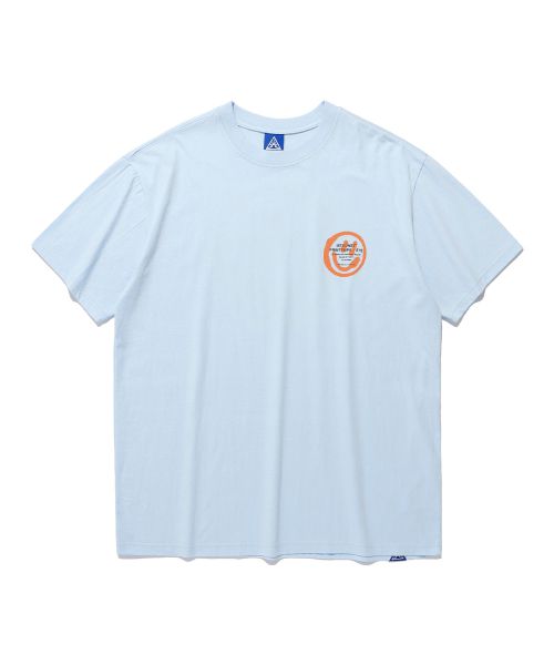 Logo & Smiley T-shirt_Light Blue