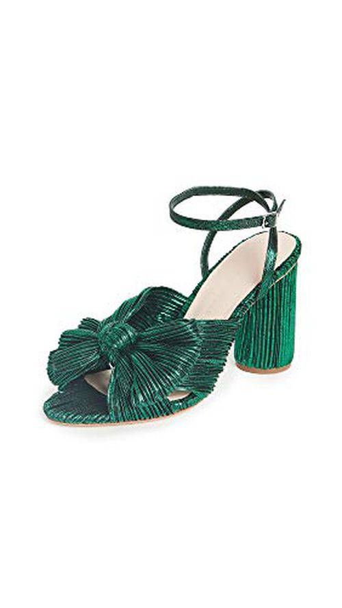 Loeffler Randall Women's Camellia Pleated Bow Heel with Ankle Strap