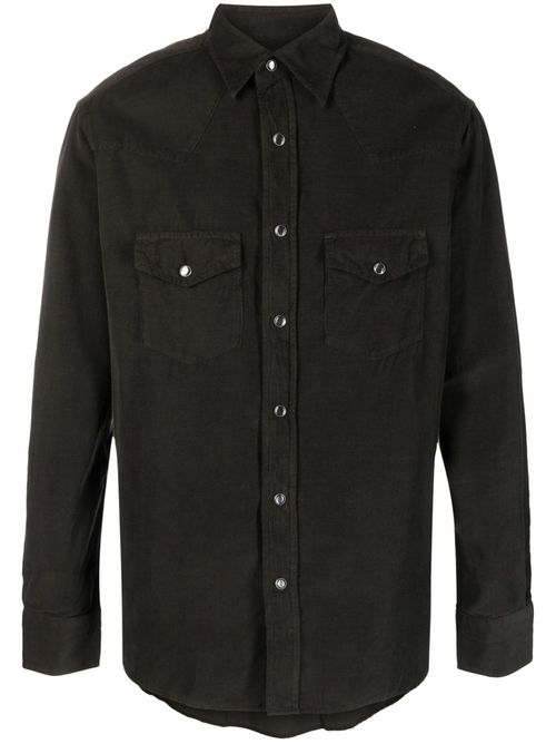 Cotton long-sleeve shirt - Brown