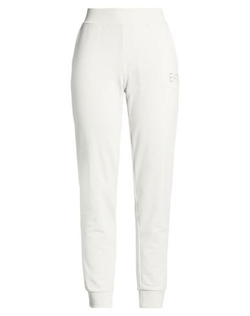 Woman Pants Light grey Size L Cotton, Elastane