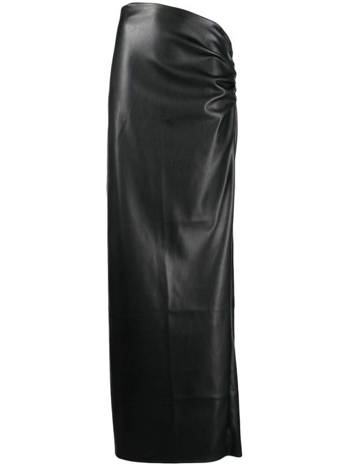 Ruched-detailing high-waist skirt - Black