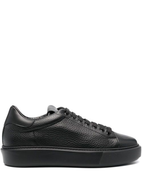 Giuliano Galiano pebbled leather low-top sneakers - Black