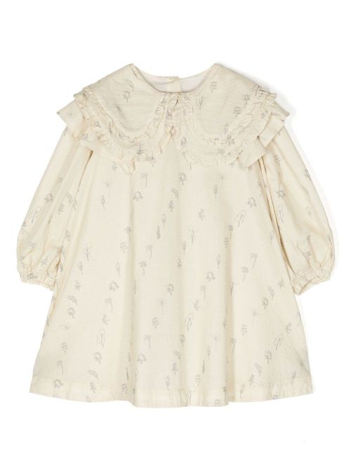 Floral-print cotton dress - Yellow