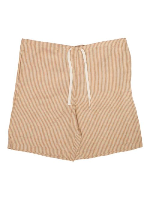 Striped drawstring-waist shorts - Brown