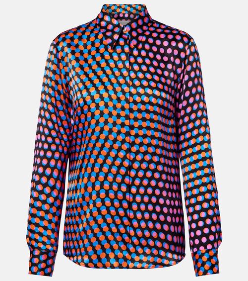 Polka-dot silk shirt
